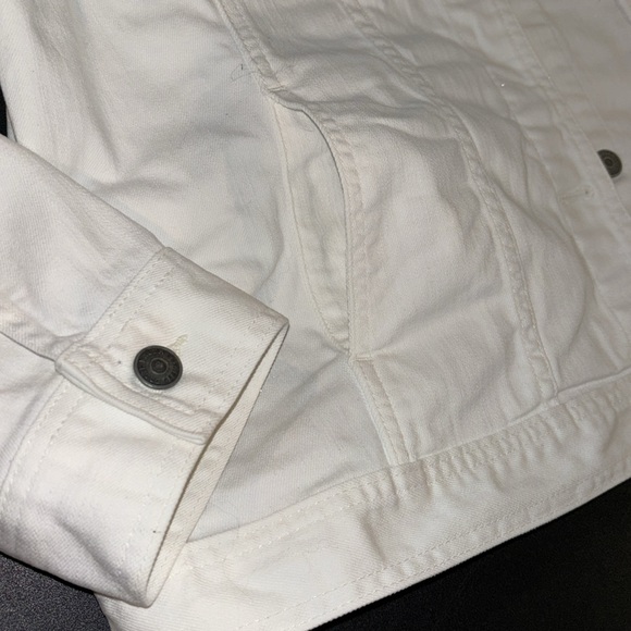 Eddie Bauer women’s white long sleeve button down jean jacket size XL - Picture 3 of 7